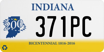 IN license plate 371PC