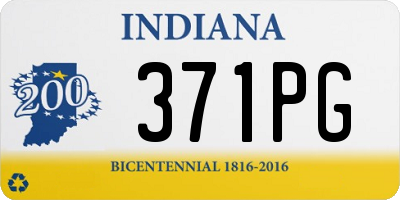 IN license plate 371PG