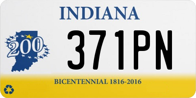 IN license plate 371PN