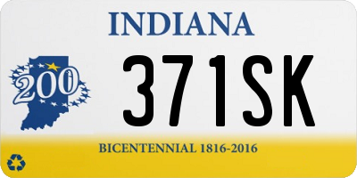 IN license plate 371SK