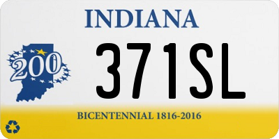 IN license plate 371SL