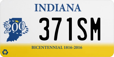 IN license plate 371SM