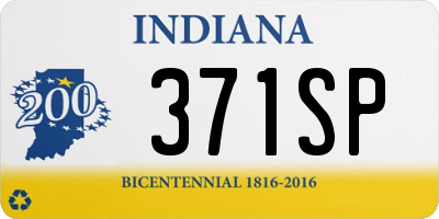 IN license plate 371SP