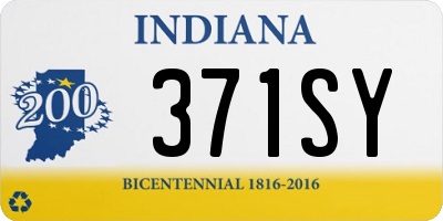 IN license plate 371SY