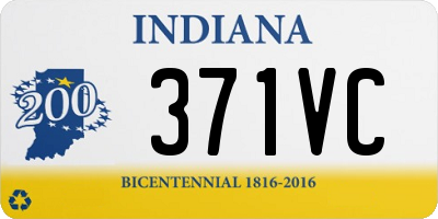 IN license plate 371VC