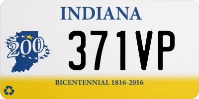 IN license plate 371VP