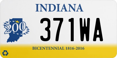 IN license plate 371WA