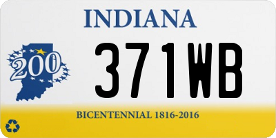 IN license plate 371WB