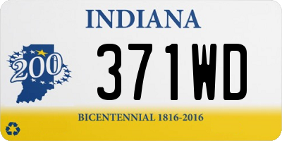 IN license plate 371WD