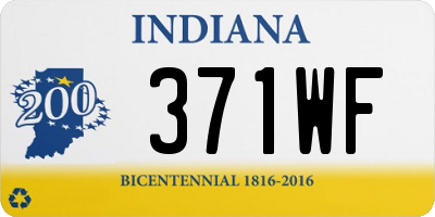 IN license plate 371WF
