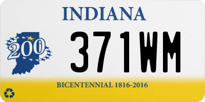 IN license plate 371WM