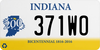 IN license plate 371WO
