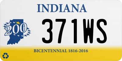 IN license plate 371WS
