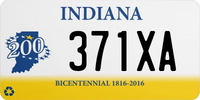 IN license plate 371XA