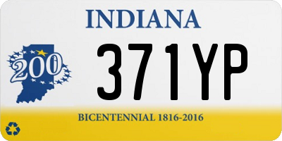 IN license plate 371YP