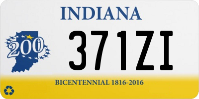 IN license plate 371ZI