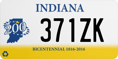 IN license plate 371ZK