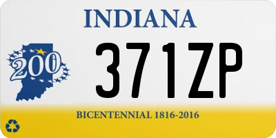 IN license plate 371ZP