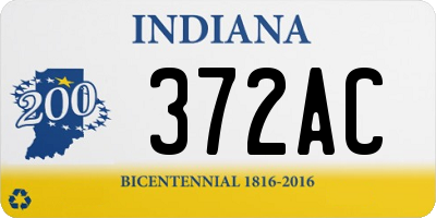 IN license plate 372AC