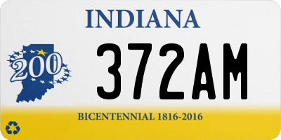 IN license plate 372AM