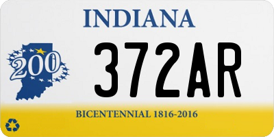 IN license plate 372AR