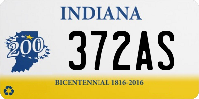 IN license plate 372AS