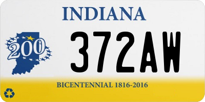 IN license plate 372AW