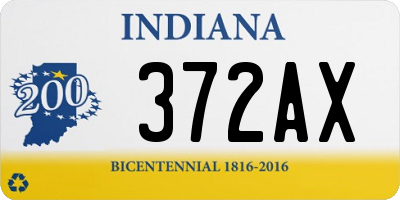 IN license plate 372AX