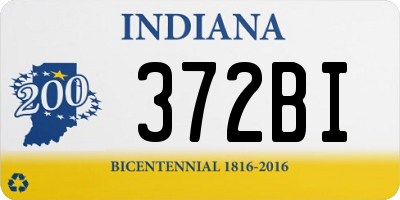 IN license plate 372BI