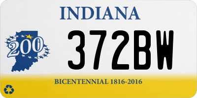 IN license plate 372BW