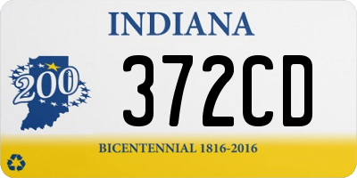 IN license plate 372CD