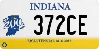 IN license plate 372CE