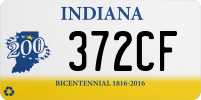 IN license plate 372CF