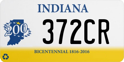 IN license plate 372CR