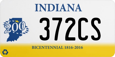 IN license plate 372CS