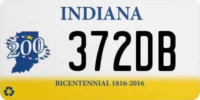 IN license plate 372DB