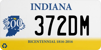 IN license plate 372DM