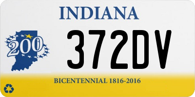 IN license plate 372DV