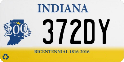 IN license plate 372DY