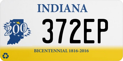 IN license plate 372EP