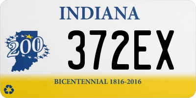 IN license plate 372EX