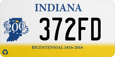 IN license plate 372FD