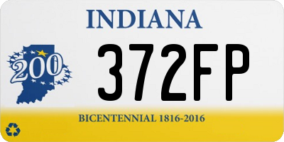 IN license plate 372FP