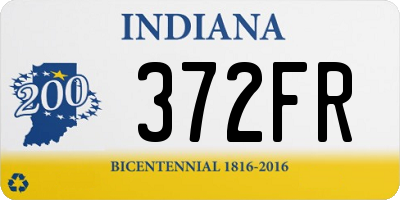 IN license plate 372FR