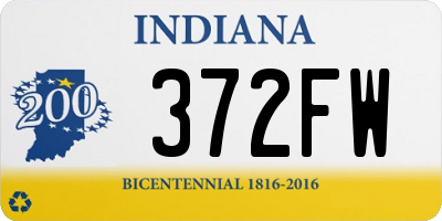 IN license plate 372FW