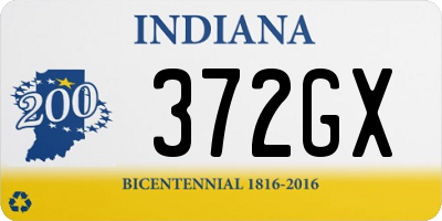 IN license plate 372GX