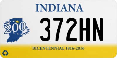 IN license plate 372HN