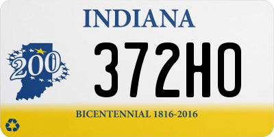 IN license plate 372HO