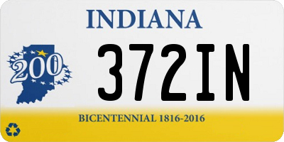 IN license plate 372IN