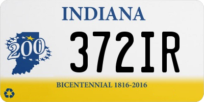 IN license plate 372IR